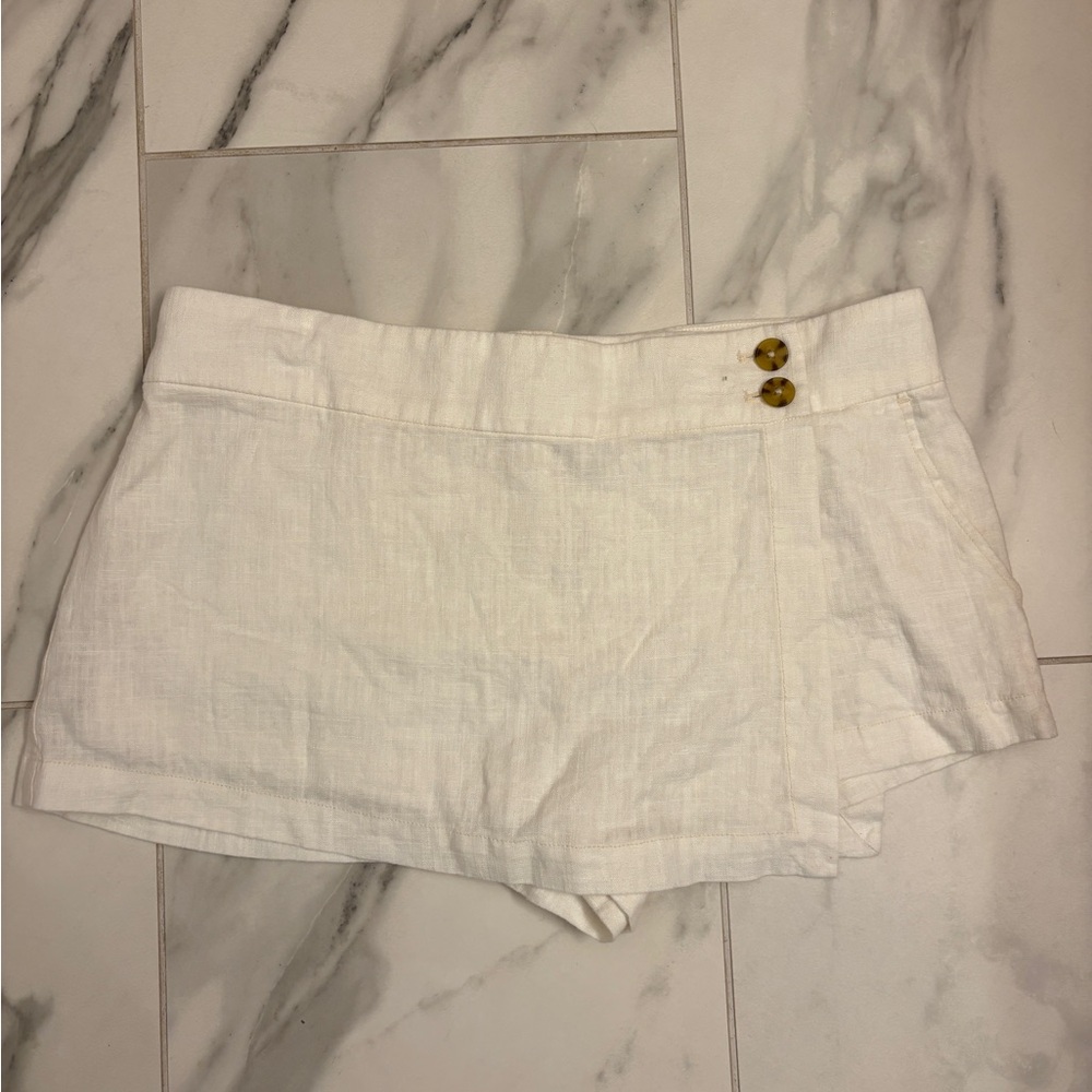 Free People Johana Linen Skort Brand New